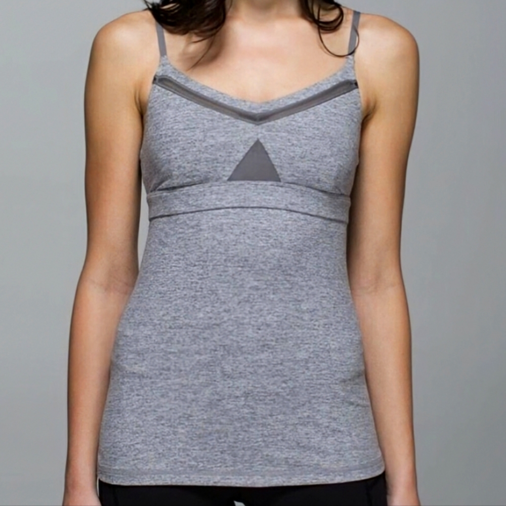 Lululemon Just Breathe Strappy Tank top. Gray. Size 4. EUC